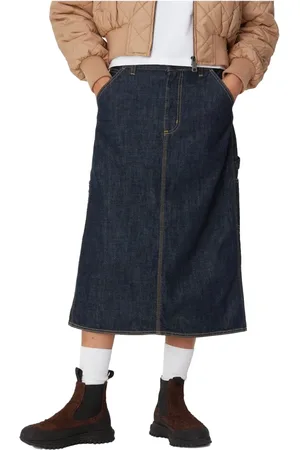 Carhartt Spódnice, Kobieta, Niebieski, L, Denim, Niebieska Spódnica z Denimu