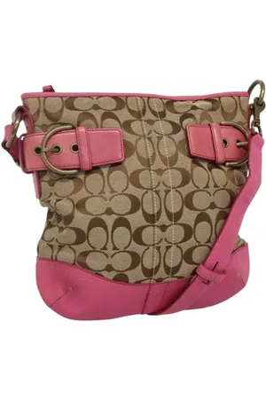 Coach Pre-owned, Kobieta, Beżowy, ONE SIZE, Skóra, Pre-owned Canvas shoulder-bags