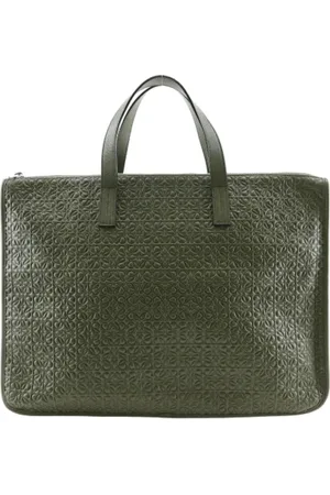 Loewe Pre-owned, Mężczyzna, Zielony, ONE SIZE, Skóra, Pre-owned Leather briefcases