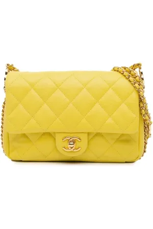 CHANEL Pre-owned, Kobieta, Żółty, ONE SIZE, Skóra, Pre-owned Leather crossbody-bags