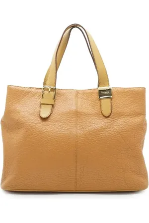 Burberry Pre-owned, Kobieta, Pomarańczowy, ONE SIZE, Skóra, Pre-owned Skórzane torebki