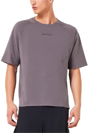 Oakley Koszulki, Mężczyzna, Szary, M, Bawełna, Flex SS Tee Granite Grey Stylowy