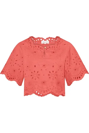 Fabienne Chapot Bluzki, Kobieta, Czerwony, L, Denim, Soraya Top