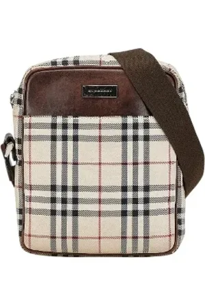 Burberry Pre-owned, Kobieta, Beżowy, ONE SIZE, Skóra, Pre-owned Canvas shoulder-bags