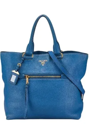 Prada Pre-owned, Kobieta, Niebieski, ONE SIZE, Skóra, Pre-owned Skórzane torebki