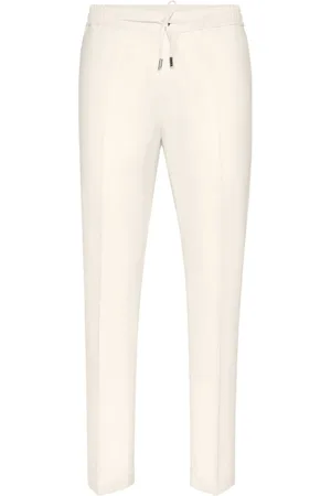 BILLIONAIRE Spodnie, Mężczyzna, Biały, 2XL, Casual Slim Fit Trousers