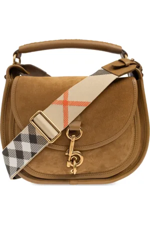 Burberry Torebki, Kobieta, brązowy, ONE SIZE, Zamsz, Torba do ręki `B Clip Small`