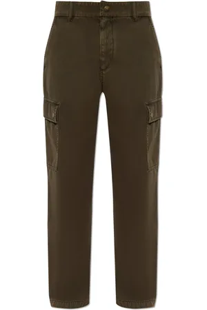 Burberry Jeansy, Mężczyzna, Zielony, M, Bawełna, Spodnie Cargo o Prostym Kroju