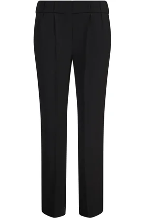 Brunello Cucinelli Spodnie, Kobieta, Czarny, XL, Czarne Spodnie Slim-Fit z Jedwabiu