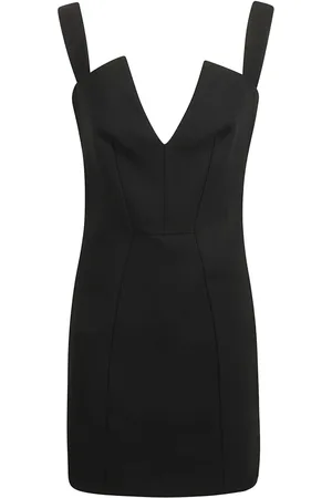 Givenchy Sukienki, Kobieta, Czarny, S, Czarna Sukienka Mini z Dekoltem V