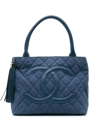 CHANEL Pre-owned, Kobieta, Niebieski, ONE SIZE, Pre-owned Canvas totes