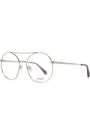 Max&Co. Akcesoria, Kobieta, Szary, ONE SIZE, Złote Okulary Optyczne Dla Kobiet Styl Okrągły