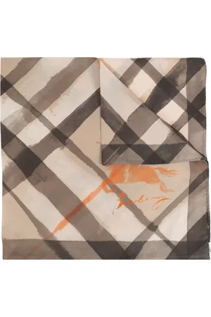 Burberry Akcesoria, unisex, Beżowy, ONE SIZE, Jedwabny szal