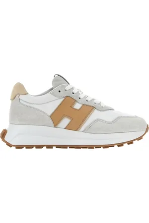Hogan Buty, Kobieta, Wielobarwność, 40 EU, Skóra, Skórzane sneakersy z detalem logo