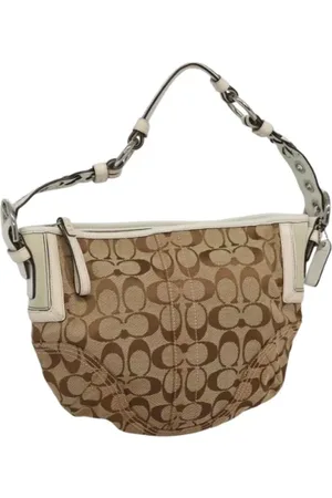 Coach Pre-owned, Kobieta, Beżowy, ONE SIZE, Skóra, Pre-owned Canvas handbags