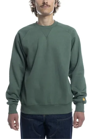 Carhartt Bluzy, Mężczyzna, Zielony, S, Bawełna, Bluza Duck Gold