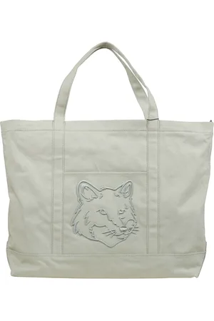 Maison Kitsuné Torebki, Kobieta, Szary, ONE SIZE, Torba na ramię Fox Head