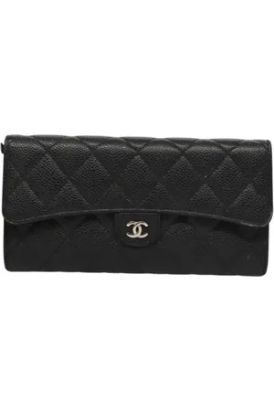 CHANEL Pre-owned, Kobieta, Czarny, ONE SIZE, Skóra, Pre-owned skórzane portfele