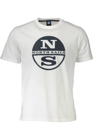 North Sails Koszulki, Mężczyzna, Biały, XL, Męski T-shirt z nowoczesnym nadrukiem