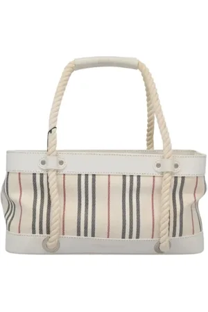 Burberry Pre-owned, Kobieta, Biały, ONE SIZE, Skóra, Pre-owned Canvas handbags