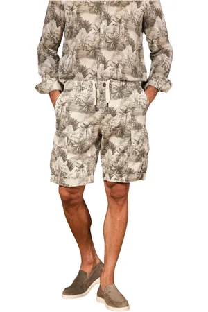 Masons Szorty, Mężczyzna, Wielobarwność, 3XL, Bawełna, Spodenki Cargo z Kwiatowym Wzorem