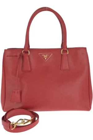 Prada Pre-owned, Kobieta, Czerwony, ONE SIZE, Skóra, Pre-owned Skórzane torebki