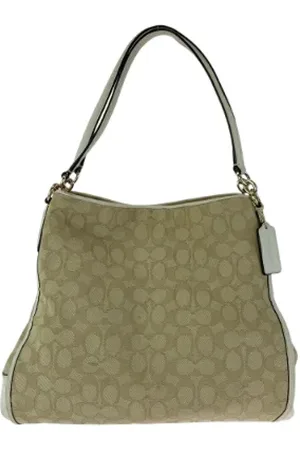 Coach Pre-owned, Kobieta, Beżowy, ONE SIZE, Pre-owned Canvas handbags