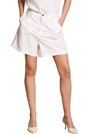 Masons Szorty, Kobieta, Biały, XL, Bawełna, Wygodne Szorty Chino Bermuda Białe Lato