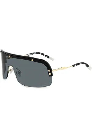 Missoni Akcesoria, Kobieta, Czarny, ONE SIZE, Stylowe Okulary Przeciwsłoneczne Czarno-Złote Ciemnoszare