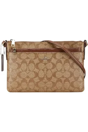 Coach Pre-owned, Kobieta, Beżowy, ONE SIZE, Skóra, Pre-owned Canvas crossbody-bags