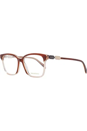 Emilio Pucci Akcesoria, Kobieta, Wielobarwność, ONE SIZE, Brązowe Okulary Optyczne Damskie Styl Kwadratowy