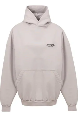Balenciaga Bluzy, Mężczyzna, Szary, L, Len, Szara Bawełniana Sweter z Okrągłym Dekoltem