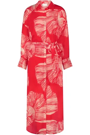 Fabienne Chapot Sukienki, Kobieta, Czerwony, 2XL, Len, Denis Dress