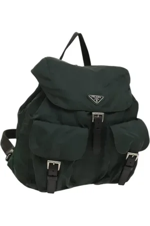 Prada Pre-owned, Kobieta, Zielony, ONE SIZE, Nylon, Pre-owned Nylon backpacks