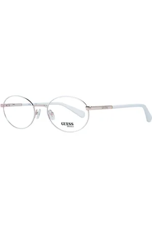 Guess Akcesoria, unisex, Szary, ONE SIZE, Białe Owalne Oprawki Okularów Optycznych