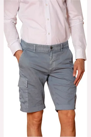 Masons Szorty, Mężczyzna, Niebieski, XL, Bawełna, Slim Fit Cargo Bermuda Shorts
