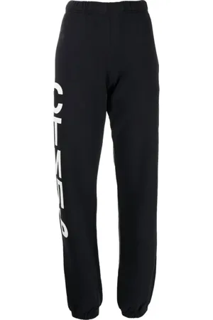 Heron Preston Spodnie, Kobieta, Czarny, S, Bawełna, Czarne Spodnie Joggers z Logo Bawełna Portugalia