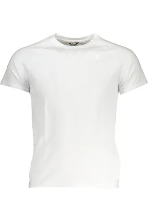 K-Way Koszulki, Mężczyzna, Biały, M, Bawełna, Biae T-shirt z okrgym dekoltem i logo