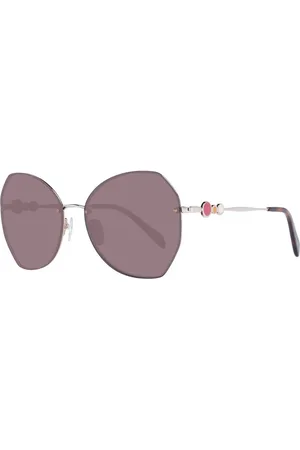 Emilio Pucci Akcesoria, Kobieta, Różowy, ONE SIZE, Okulary przeciwsłoneczne damskie w kolorze różowego złota w stylu motyla