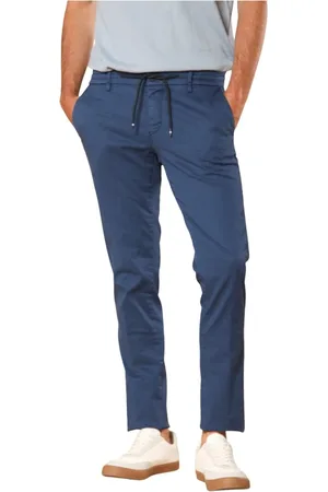 Masons Spodnie, Mężczyzna, Niebieski, XS, Bawełna, Spodnie Jogger Slim Fit z Bawełny i Tencel