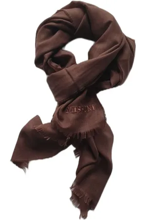 Missoni Akcesoria, Kobieta, brązowy, ONE SIZE, Kaszmir, Kaszmir Brązowy Szal Made in Italy