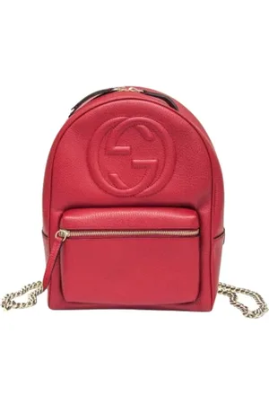 Gucci Pre-owned, Kobieta, Czerwony, ONE SIZE, Skóra, Pre-owned Leather backpacks