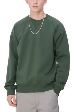 Carhartt Bluzy, Mężczyzna, Zielony, S, Bawełna, Bluza Chase Sycamore Tree