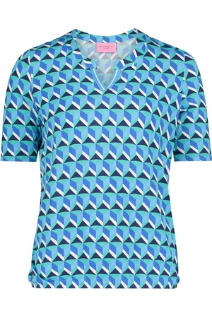 Betty Barclay Bluzki, Kobieta, Niebieski, 2XL, Bluzka z Graficznym Nadrukiem