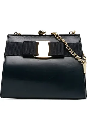 Salvatore Ferragamo Pre-owned, Kobieta, Niebieski, ONE SIZE, Skóra, Pre-owned skórzane torby na ramię