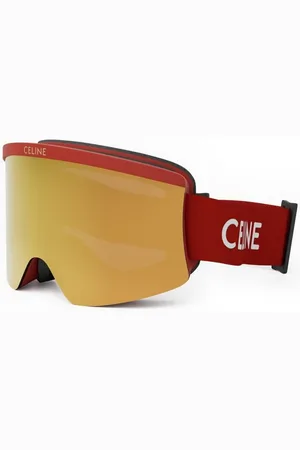 Céline Sport, unisex, Czerwony, ONE SIZE, Autentyczne Okulary Ski Mask Premium Jakość