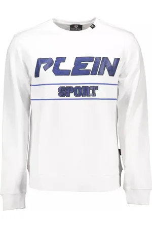 Philipp Plein Bluzy, Mężczyzna, Biały, L, Bawełna, Sportowy Sweter z Długim Rękawem z Elegancją