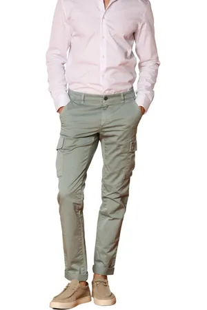 Masons Spodnie, Mężczyzna, Zielony, 2XL, Bawełna, Zielone Spodnie Cargo Extra Slim Fit