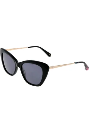 Ted Baker Akcesoria, Kobieta, Czarny, ONE SIZE, Czarne Okulary Przeciwsłoneczne Cat Eye Damskie