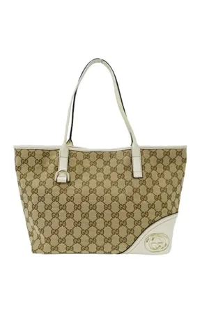 Gucci Pre-owned, Kobieta, Beżowy, ONE SIZE, Skóra, Pre-owned Canvas gucci-bags